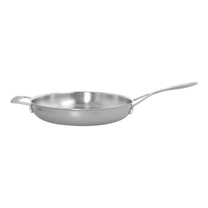 Demeyere 12.5" Stainless Steel Fry Pan with Helper Handle, Industry Series