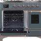 ILVE Majestic II 40" Dual Fuel Propane Gas Range in Blue Grey with Bronze Trim, UMD10FDNS3BGBLP