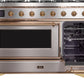ILVE Majestic II 48" Dual Fuel Natural Gas Range in Stainless Steel with Brass Trim, UM12FDNS3SSG