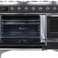 ILVE Majestic II 48" Dual Fuel Natural Gas Range in Matte Graphite with Chrome Trim, UM12FDNS3MGC