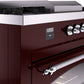 ILVE Nostalgie II 60" Dual Fuel Propane Gas Range in Burgundy with Chrome Trim, UP60FSNMPBUCLP