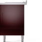 ILVE Nostalgie II 60" Dual Fuel Propane Gas Range in Burgundy with Chrome Trim, UP60FSNMPBUCLP