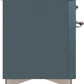 ILVE Majestic II 48" Dual Fuel Natural Gas Range in Blue Grey with Chrome Trim, UM12FDNS3BGC