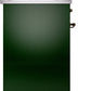 ILVE Nostalgie II 30" Dual Fuel Natural Gas Range in Emerald Green with Bronze Trim, UP30NMPEGB