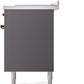 ILVE Nostalgie II 60" Dual Fuel Propane Gas Range in Matte Graphite with Bronze Trim, UP60FSNMPMGBLP