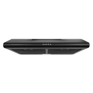 Cosmo Delta 30" Ducted Under Cabinet Range Hood, Button Controls, Reusable Filters, LED Lights in Matte Black, COS-5MU30-BK