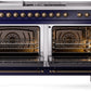 ILVE Nostalgie II 60" Dual Fuel Propane Gas Range in Blue with Bronze Trim, UP60FSNMPMBBLP