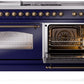 ILVE Nostalgie II 60" Dual Fuel Propane Gas Range in Blue with Bronze Trim, UP60FSNMPMBBLP