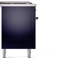 ILVE Nostalgie II 60" Dual Fuel Propane Gas Range in Blue with Bronze Trim, UP60FSNMPMBBLP
