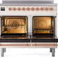 ILVE Nostalgie II 40" Induction Range with Element Stove and Electric Oven in Antique White with Copper Trim, UPDI406NMPAWP