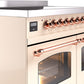 ILVE Nostalgie II 40" Induction Range with Element Stove and Electric Oven in Antique White with Copper Trim, UPDI406NMPAWP