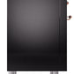 ILVE Nostalgie II 36" Dual Fuel Natural Gas Range in Glossy Black with Copper Trim, UP36FNMPBKP
