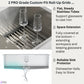 FORNO Acqua 33" Drop-In/Undermount 40/60 Double Bowl Sink, Retractable and Waterfall Faucet in Stainless Steel, H-XN30