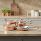 Mauviel 1830 M'3 S Copper 10-Piece Cookware Set With Cast Stainless Steel Handle