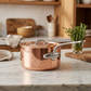 Mauviel 1830 M'3 S Copper Sauce Pan With Lid, Cast Stainless Steel Handle