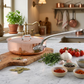 Mauviel 1830 M'3 S Copper Saute Pan With Lid, Cast Stainless Steel Handle, 3.2-Qt