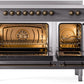 ILVE Nostalgie II 48" Induction Range with Element Stove and Electric Oven in Matte Graphite with Bronze Trim, UPI486NMPMGB