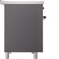 ILVE Nostalgie II 48" Induction Range with Element Stove and Electric Oven in Matte Graphite with Bronze Trim, UPI486NMPMGB