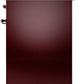 ILVE Nostalgie II 30" Induction Range with Element Stove and Electric Oven in Burgundy with Bronze Trim, UPI304NMPBUB
