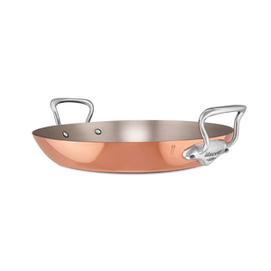 Mauviel 1830 M'Heritage M'150 S Copper Paella Pan With Cast Stainless Steel Handle, 13.8-In