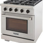 Kucht Professional 30" 4.2 cu. ft. Propane Gas Range in Stainless Steel with Black Accents, KFX300/LP-K
