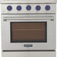 Kucht Professional 30" 4.2 cu. ft. Propane Gas Range in Stainless Steel with Blue Accents, KFX300/LP-B