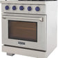 Kucht Professional 30" 4.2 cu. ft. Natural Gas Range in Stainless Steel with Blue Accents, KFX300-B