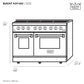 Kucht 48" Pro-Style Propane Gas Dual Fuel Range in Black with Gold Accents, KDF482/LP-K-GOLD