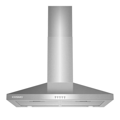 Cosmo 30" 250 CFM Convertible Wall Mount Range Hood in Stainless Steel, COS-63024P