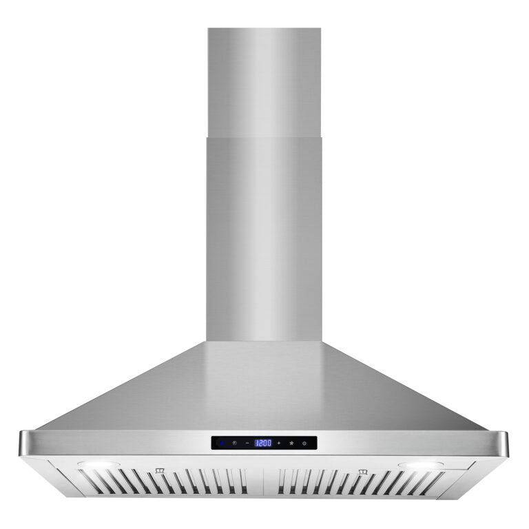 Cosmo 30" 380 CFM Convertible Wall Mount Range Hood with Push Button Control and Carbon Filter Kit, COS-63175-DL