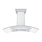 ZLINE 48" CrownSound Ducted Vent Wall Mount Range Hood in Stainless Steel with Built-in Bluetooth Speakers, KN4CRN-BT-48
