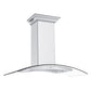 ZLINE 48" CrownSound Ducted Vent Wall Mount Range Hood in Stainless Steel with Built-in Bluetooth Speakers, KN4CRN-BT-48