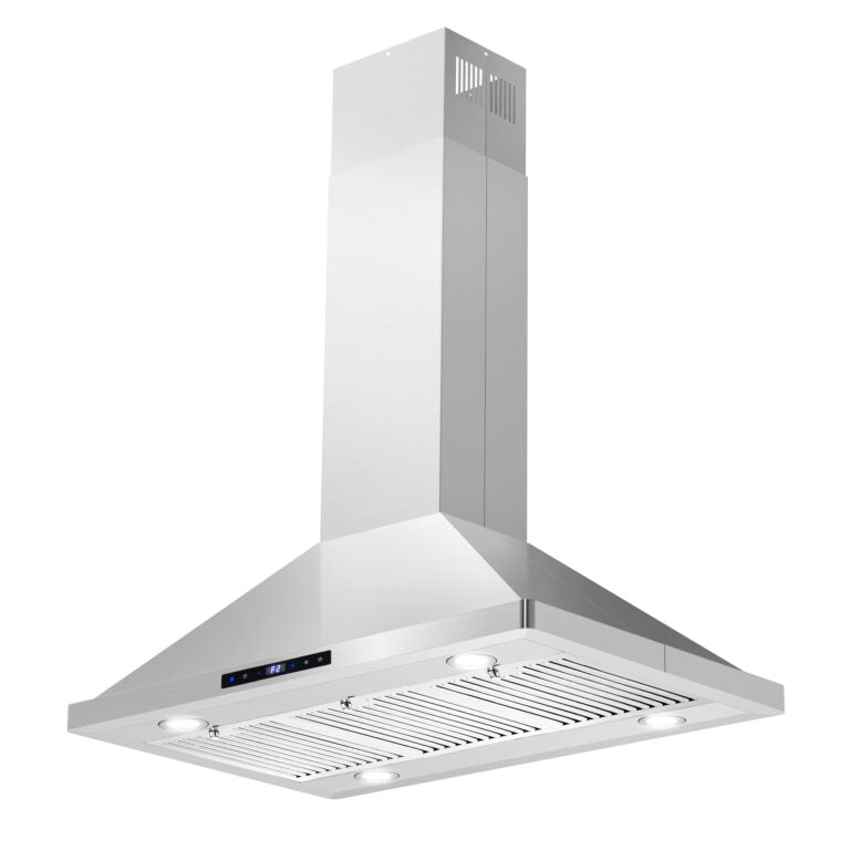 Cosmo 36" 380 CFM Island Range Hood with Digital Touch Controls, COS-63ISS90