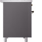 ILVE Nostalgie II 48" Dual Fuel Propane Gas Range in Matte Graphite with Bronze Trim, UP48FNMPMGBLP