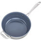 ZWILLING 4.6 Qt. Stainless Steel Ceramic Non-Stick Perfect Pan, Spirit 3-Ply Ceramic Series