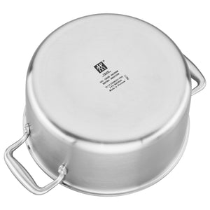 ZWILLING 6 Qt. Stainless Steel Ceramic Non-Stick Dutch Oven, Spirit 3-Ply Ceramic Series