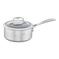 ZWILLING 2 Qt. Stainless Steel Ceramic Non-Stick Sauce Pan, Spirit 3-Ply Ceramic Series