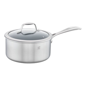 ZWILLING 3 Qt. Stainless Steel Ceramic Non-Stick Sauce Pan, Spirit 3-Ply Ceramic Series