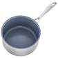 ZWILLING 3 Qt. Stainless Steel Ceramic Non-Stick Sauce Pan, Spirit 3-Ply Ceramic Series