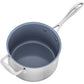 ZWILLING 4 Qt. Stainless Steel Ceramic Non-Stick Sauce Pan, Spirit 3-Ply Ceramic Series
