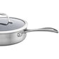 ZWILLING 3 Qt. Stainless Steel Ceramic Non-Stick Sauté Pan, Spirit 3-Ply Ceramic Series