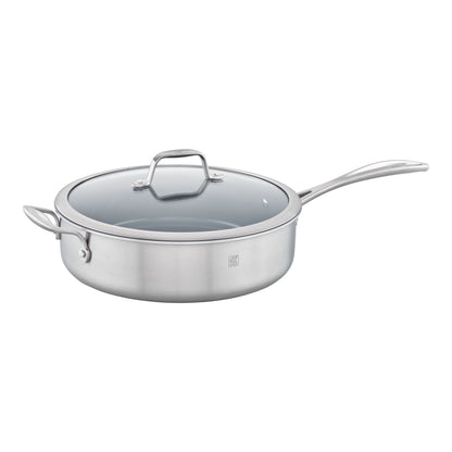 ZWILLING 5 Qt. Stainless Steel Ceramic Non-Stick Sauté Pan, Spirit 3-Ply Ceramic Series