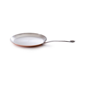 Mauviel 1830 M'Heritage M'150 S Copper Crepe Pan With Cast Stainless Steel Handle, 11.8-In