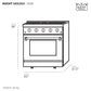 Kucht Gemstone Professional 30" 4.2 cu. ft. Natural Gas Range in Titanium Stainless Steel with Gold Accents, KEG303