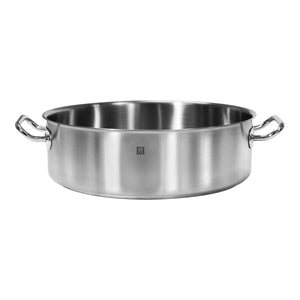 ZWILLING 12 Qt. Stainless Steel Rondeau Pan without Lid, Commercial Series
