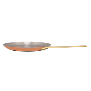 Mauviel 1830 M'Heritage M'150 B Copper Crepe Pan With Brass Handle, 11.8-In