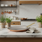 Mauviel 1830 M'Heritage M'150 B Copper Crepe Pan With Brass Handle, 10.2 In