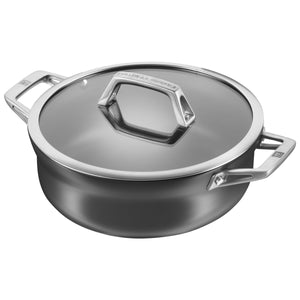 ZWILLING 4 Qt. Aluminum Hard Anodized Non-Stick Chef's Pan, Motion Series