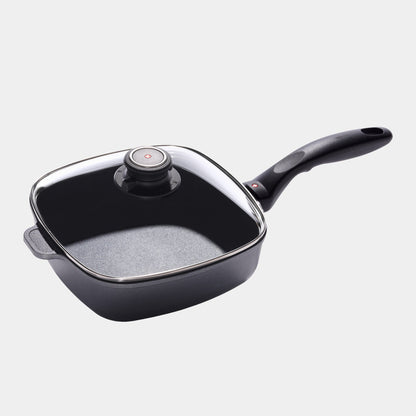 HD Nonstick Square Saute Pan with Glass Lid - Induction