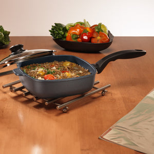 HD Nonstick Square Saute Pan with Glass Lid